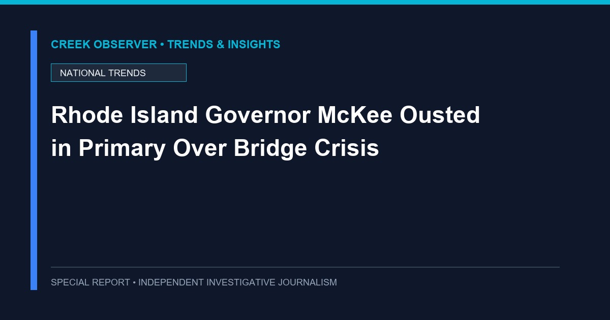 Rhode Island Governor McKee Ousted in Primary Over Bridge Crisis - Featured Image